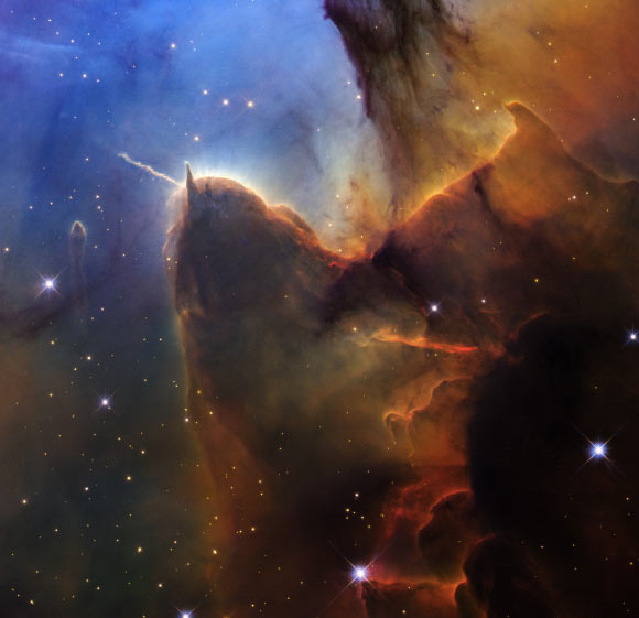 This Hubble shows the Trifid Nebula. Image credit: NASA / ESA / STScI / J. DePasquale, STScI.