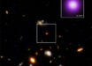 The optical and infrared image from Hubble show the region around the X-ray dot, while the Chandra X-ray image shows the close up. Image credit: NASA / CXC / Max Plank Inst / Hviding et al. / ESA / STScI / HST / CXC / SAO / N. Wolk.
