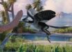 Reconstruction of Archaeopteryx in its habitat. Image credit: Field Museum / NICE PaleoVisLab Studio / Institute of Vertebrate Paleontology and Paleoanthropology.