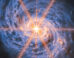 This image of Messier 77 from Webb’s Mid-Infrared Instrument (MIRI) highlights its swirling spiral arms, the dust in its disk and its piercingly bright core like never before. The bright orange lines appearing to radiate out from the galaxy’s center are not actually a feature of the galaxy: they are a type of distortion that arises from the optical design of the telescope. Called diffraction spikes, they are created because the intense light from the unresolved AGN is bent (diffracted) very slightly at the edges of Webb’s hexagonal mirror panels and around one of the struts that hold up its secondary mirror. Image credit: NASA / ESA / CSA / Webb / A. Leroy.