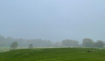 A foggy field in Pennsylvania has a little secret: its suspended water droplets form a habitat for helpful bacteria that eat air toxins. Image credit: Thi Thuong Thuong Cao.