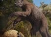 An artist’s interpretation of mammals that lived during the Ice Age: fossils from similar species of an armadillo-like pampathere (bottom left) and giant ground sloth (background) were among those found in a Texas water cave. Image credit: Jaime Chirinos.