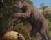 An artist’s interpretation of mammals that lived during the Ice Age: fossils from similar species of an armadillo-like pampathere (bottom left) and giant ground sloth (background) were among those found in a Texas water cave. Image credit: Jaime Chirinos.