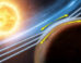 An artistic representation of the Zwan-Wolf effect at Mars, as observed by NASA’s MAVEN mission. Image credit: LASP / CU Boulder.