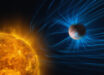 This illustration shows magnetic activity in an ultra-hot Jupiter. Image credit: ESO / M. Kornmesser / L. Calçada.