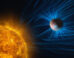 This illustration shows magnetic activity in an ultra-hot Jupiter. Image credit: ESO / M. Kornmesser / L. Calçada.