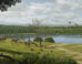 Paleoartistic reconstruction of the environment in the surrounding of Camp dels Ninots maar lake during the Early Pliocene. Image credit: Mauricio Antón.