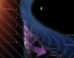 As planets and stars travel through the streams of charged particles flowing across space, their magnetic fields act like obstacles; incoming particles are slowed and deflected, forming a boundary called the bow shock; just ahead of this boundary lies the foreshock, a variable region where magnetic conditions can accelerate some particles to nearly the speed of light. Image credit: Ben C. Smith, Johns Hopkins Applied Physics Laboratory.