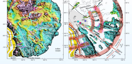 Fault-controlled basins and interpreted structural frame in the newly-identified East Antarctic Fan-Shaped Basin Province. Image credit: Armadillo et al., doi: 10.1038/s41561-026-01991-6.