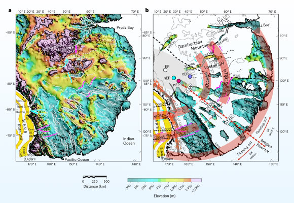 Geoscientists Find Vast Fan-Shaped Structure beneath Antarctica’s Ice