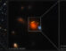 The origin of high-energy astrophysical neutrinos remains unresolved, and secure electromagnetic counterparts to individual events are rare despite rapid follow-up. Dusty star-forming galaxies at cosmic noon (redshift of z ≈ 1-4) are natural cosmic-ray calorimeters, yet observational links between these galaxies and neutrinos have remained unknown. Urata et al. report a compact-core, dusty star-forming galaxy within an IceCube localization, JCMT0402-0424, a quadruply lensed galaxy at z = 2.988 located inside the 90% containment region of the IceCube event IC 210922A. Image credit: International Gemini Observatory / NOIRLab / NSF / AURA / ALMA / ESO / NAOJ / NRAO / T.A. Rector, University of Alaska Anchorage & NSF’s NOIRLab / D. de Martin & M. Zamani, NSF’s NOIRLab / Yuji Urata. MITOS Science Co., LTD.