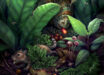 Reconstruction of the forest floor of the 74.6 million-year-old Dori’s Tuff flora, featuring hypothetical angiosperm-disperser interactions. The plants depicted, including the foliage, fruits, seeds and flowers, were illustrated in life position based on the fossil plants found at the site and their inferred growth habits. The mammalian and dinosaur seed dispersers depicted were based on the known fauna from the broader region during the Late Campanian age of the Cretaceous period. Image credit: Brian Engh, livingrelicproductions.com.