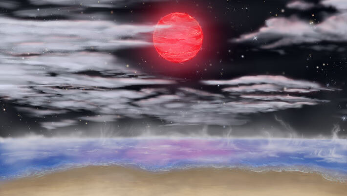 An artist’s conception of the view from the surface of Gliese 3378b. Image credit: Nikolai Berman / UC Irvine.
