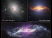 The ground-based image of Centaurus A from ESO (top left) puts the near-infrared and mid-infrared views from Webb into context. Image credit: ESO / NASA / ESA / CSA / STScI / A. Pagan, STScI.