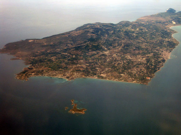 Paliki peninsula on the island of Kefalonia, Ionian Islands, Greece. Image credit: Christos Vittoratos / CC BY-SA 3.0.