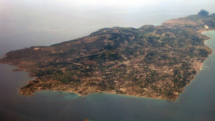 Paliki peninsula on the island of Kefalonia, Ionian Islands, Greece. Image credit: Christos Vittoratos / CC BY-SA 3.0.