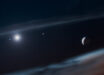 This artist’s concept shows the Beta Pictoris system with the discovered giant exoplanet Beta Pictoris d at the right. Image credit: NASA / ESA / CSA / STScI / Ralf Crawford, STScI.