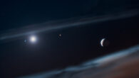 This artist’s concept shows the Beta Pictoris system with the discovered giant exoplanet Beta Pictoris d at the right. Image credit: NASA / ESA / CSA / STScI / Ralf Crawford, STScI.
