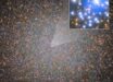 Whitaker et al. found Omega Centauri’s first stellar-mass black hole, which has a visible star companion that is shown in greater detail. Image credit: ESA / NASA / Maximilian Häberle, MPIA / Joseph DePasquale, STScI.