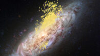 Using supercomputer simulations of galaxies like the Milky Way, Batrakov et al. found that galaxies with slowly rotating stellar haloes are more likely to have experienced a major ‘disk flip,’ where our Galaxy’s disk changed its orientation by more than 90 degrees. Image credit: Batrakov et al.