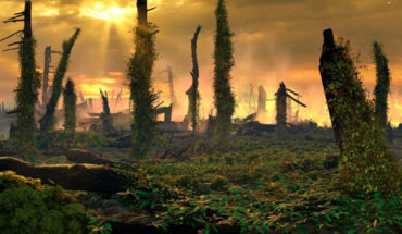 An artist’s impression of the end-Triassic fern spike interval. Image credit: Mark Garlick.
