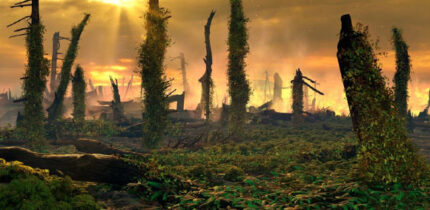 An artist’s impression of the end-Triassic fern spike interval. Image credit: Mark Garlick.