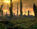 An artist’s impression of the end-Triassic fern spike interval. Image credit: Mark Garlick.