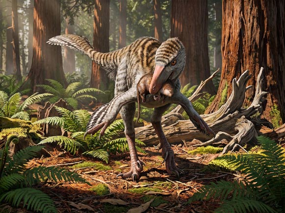 Life reconstruction of Dinevenator robustus. Image credit: Sergey Krasovskiy.