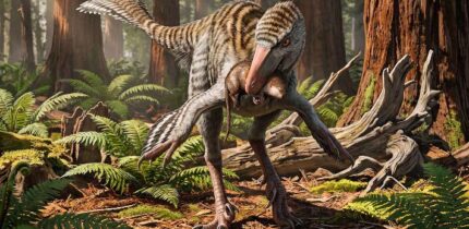 Life reconstruction of Dinevenator robustus. Image credit: Sergey Krasovskiy.
