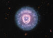This Webb/NIRCam/MIRI image shows the Eskimo Nebula, a bipolar planetary nebula some 4,200 light-years away in the constellation of Gemini. Image credit: NASA / ESA / CSA / Webb / STScI / Alyssa Pagan, STScI.