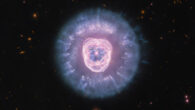 This Webb/NIRCam/MIRI image shows the Eskimo Nebula, a bipolar planetary nebula some 4,200 light-years away in the constellation of Gemini. Image credit: NASA / ESA / CSA / Webb / STScI / Alyssa Pagan, STScI.