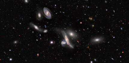 This image shows the Copeland Septet, a group of galaxies located in the constellation of Leo. Image credit: DESI Legacy Imaging Surveys / LBNL / DOE / KPNO / CTIO / NOIRLab / NSF / AURA.