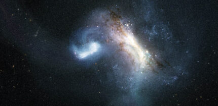 About 11.8 billion years ago, a dwarf galaxy known as LKH merged with the early Milky Way. Image credit: NASA / ESA / Joseph Olmsted, STScI.