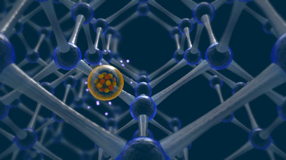 Cornell et al. demonstrate all-mechanical coherence protection of a silicon-vacancy spin in diamond. Image credit: Cornell et al., doi: 10.1038/s41567-026-03369-2.