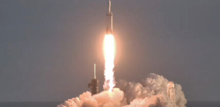 NASA’s Nancy Grace Roman Telescope lifted off on a SpaceX Falcon Heavy rocket from Launch Complex 39A at NASA’s Kennedy Space Center in Florida on August 30, 2026 at 7:26 a.m. EDT. Image credit: NASA.