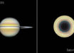 These Hubble images show Saturn and the gas giant’s southern pole with its 10-sided atmospheric wave. Image credit: NASA / ESA / STScI / Agustin Sánchez-Lavega, UPV / Amy Simon, NASA’s Goddard Space Flight Center / Michael Wong, UC Berkeley / Alyssa Pagan.