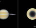 These Hubble images show Saturn and the gas giant’s southern pole with its 10-sided atmospheric wave. Image credit: NASA / ESA / STScI / Agustin Sánchez-Lavega, UPV / Amy Simon, NASA’s Goddard Space Flight Center / Michael Wong, UC Berkeley / Alyssa Pagan.