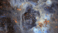 This Hubble image shows the emission nebula LHA 120-N44. Image credit: NASA / ESA / Hubble / D. Gouliermis.