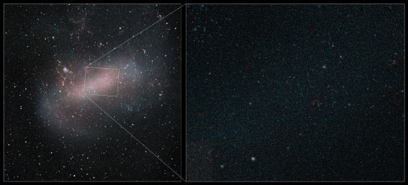 This image from ESO’s VISTA telescope shows the Large Magellanic Cloud. Image credit: ESO / Cioni et al.