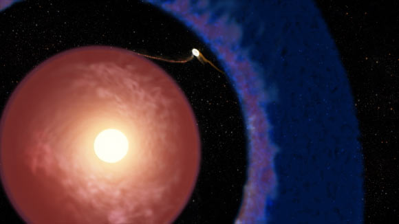 An artist’s concept depicting Elias 2-24b, the youngest exoplanet detected to date, still growing within the disk of gas and dust surrounding its young host star. Image credit: W.M. Keck Observatory / Adam Makarenko.