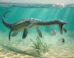 An artist’s impression of a plesiosaur feeding on the sea floor. Image credit: Lente Artemieff.