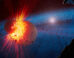 The types of collisions within young stellar systems known as extreme debris disks are relevant to scientists’ understanding of our own Solar System, which is thought to have undergone similar impact events that created our Moon and shaped Earth’s initial state. Image credit: NASA / ESA / CSA / Joseph Olmsted, STScI.