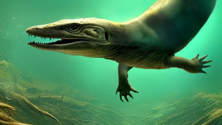 An artist’s impression of Garamaudo bauciensis. Image credit: Bardet et al., doi: 10.24072/pcjournal.804.