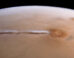 This image from ESA’s Mars Express shows the Arsia Mons Elongated Cloud. Image credit: ESA / DLR / FU Berlin / J. Cowart.