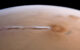 This image from ESA’s Mars Express shows the Arsia Mons Elongated Cloud. Image credit: ESA / DLR / FU Berlin / J. Cowart.
