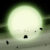 The cool white dwarf WD J1330+6435 has accreted sodium-rich rocky material from its planetary system into its atmosphere; the immense atmospheric density causes the sodium to absorb light over broad range of yellow, orange, and red wavelengths, giving the WD J1330+6435 a ghostly green appearance. Image credit: Mark A. Garlick / University of Warwick.