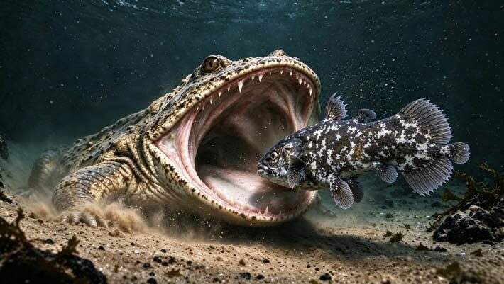 Life reconstruction of Gerrothorax maritimus. Image credit: Chen Geng / Guizhou University.