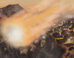An artist’s impression of cometary impact. Image credit: Scarlett White.