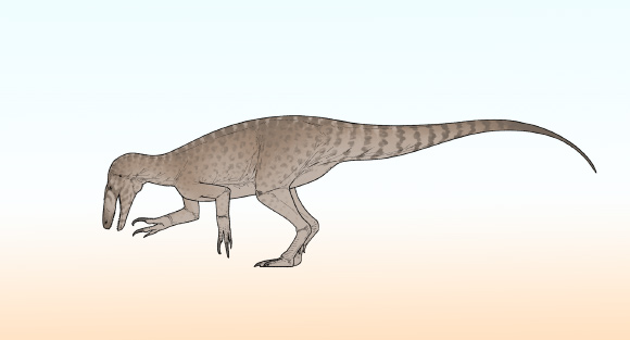 Life reconstruction of Rinconraptor pipoae. Image credit: Connor Ashbridge / CC BY 4.0.
